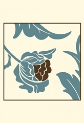 Teal Floral Motif I