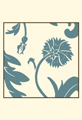 Teal Floral Motif III