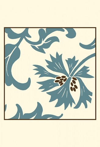 Teal Floral Motif IV