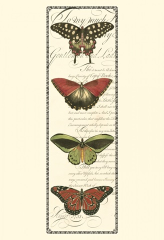 Small Butterfly Prose Panel I