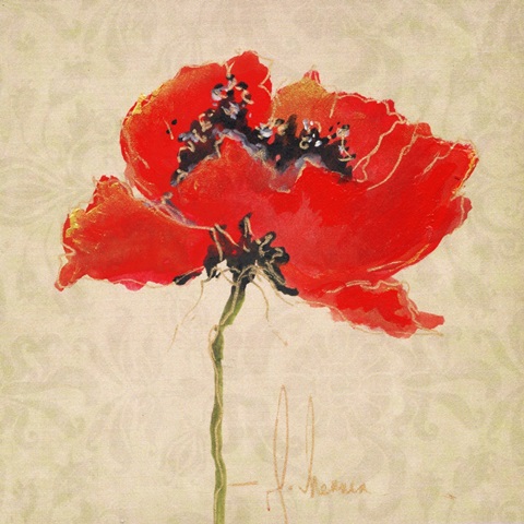 Vivid Red Poppies III