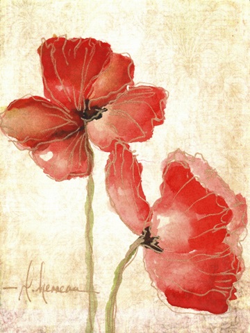 Vivid Red Poppies IV