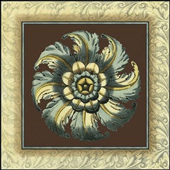 Brown and Blue Rosettes II