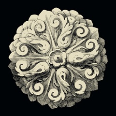 Black and Tan Rosette II