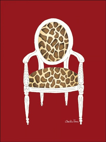 Giraffe Chair on Red