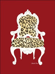 Leopard Chair on Red