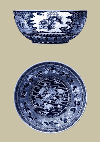 Porcelain in Blue and White I