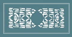 Shoji Screen in Teal I