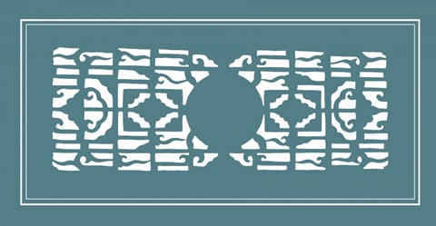 Shoji Screen in Teal I