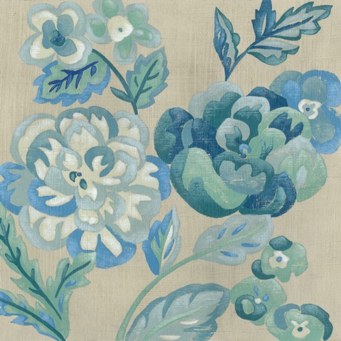 Turquoise Chintz I