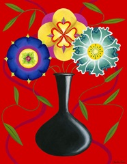 Stylized Flowers in Vase I