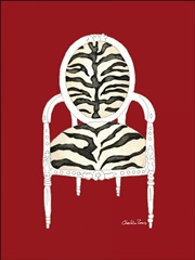 Zebra Chair on Red