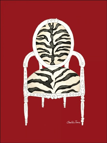 Zebra Chair on Red