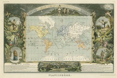 1885 Planisphere of the World