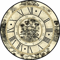 Antique Floral Clock