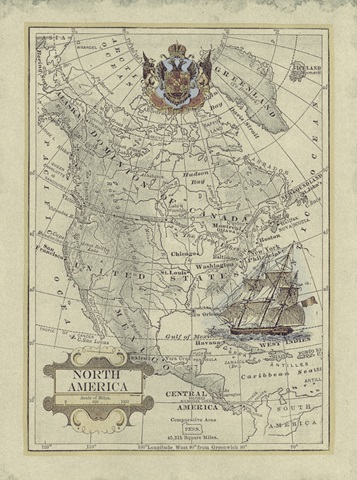 Antique Map of North America
