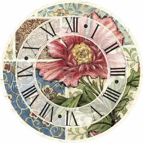 Cottage Rose Clock