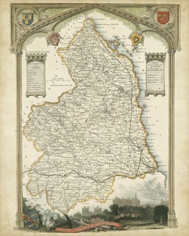 Map of Northumberland