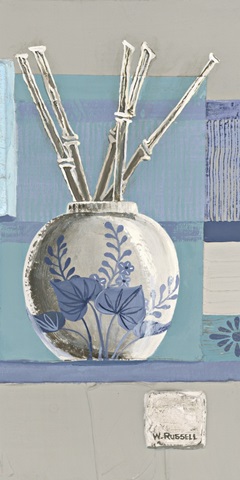 Blue Asian Collage I