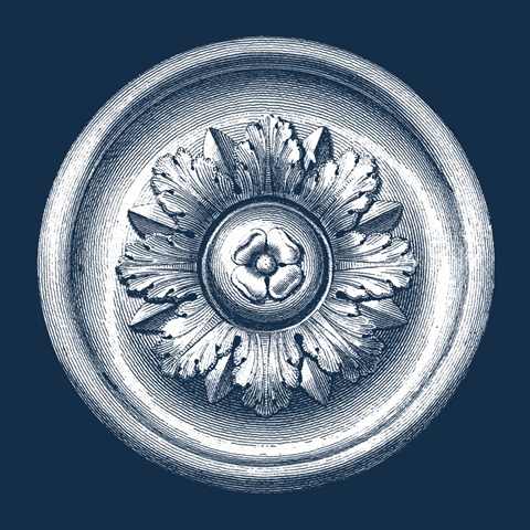 Classic Medallion on Navy I