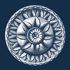 Classic Medallion on Navy III