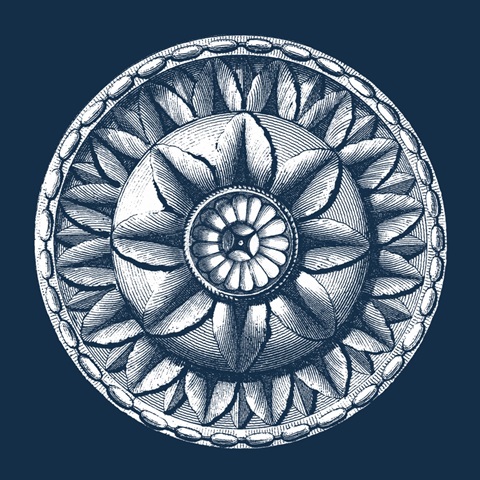 Classic Medallion on Navy III