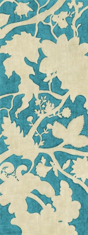 Linen Silhouette on Teal I