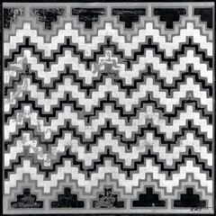 Mudcloth Black and White III