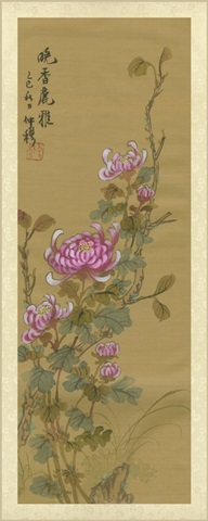 Oriental Floral Scroll III