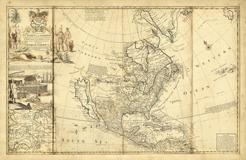 Antique Map of America I