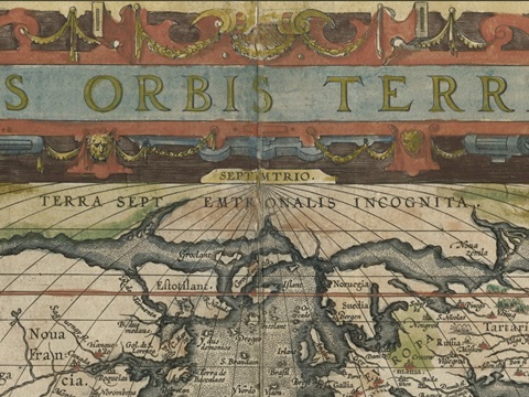 Antique World Map Grid II