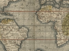 Antique World Map Grid V