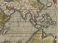 Antique World Map Grid VI