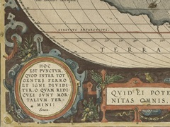 Antique World Map Grid VII