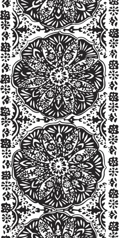 BandW Arabesque Panels III