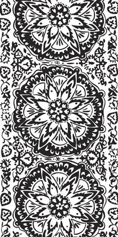 BandW Arabesque Panels IV