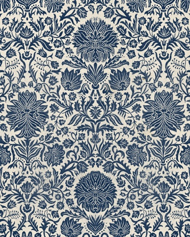 Baroque Tapestry in Navy I