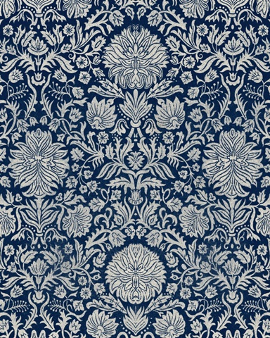 Baroque Tapestry in Navy II