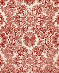 Baroque Tapestry in Red I