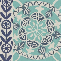 Blue Batik Tile I