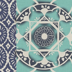 Blue Batik Tile II
