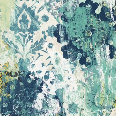 Blue Floral Layers I