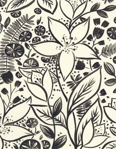 Brushstroke Blossoms I