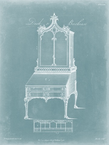 Chippendale Desk and Bookcase II