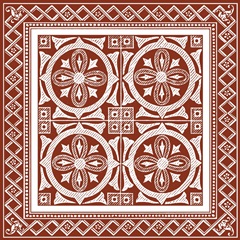 Cinnabar Woodblock I