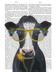 Cow and Flower Glasses Book Print