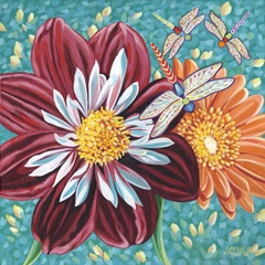 Dragonfly on Blooms I