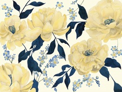 Fleurs D'or et Bleu II