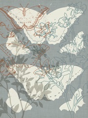Flowers and Butterflies I