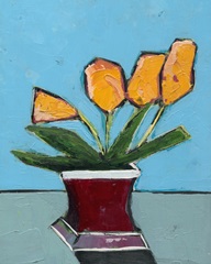 Graphic Vase of Flowers III